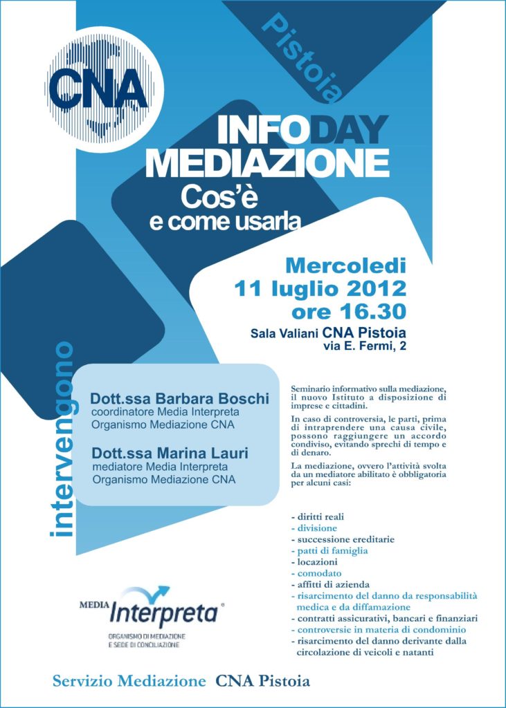 LOCANDINA INFO DAY Mediazione