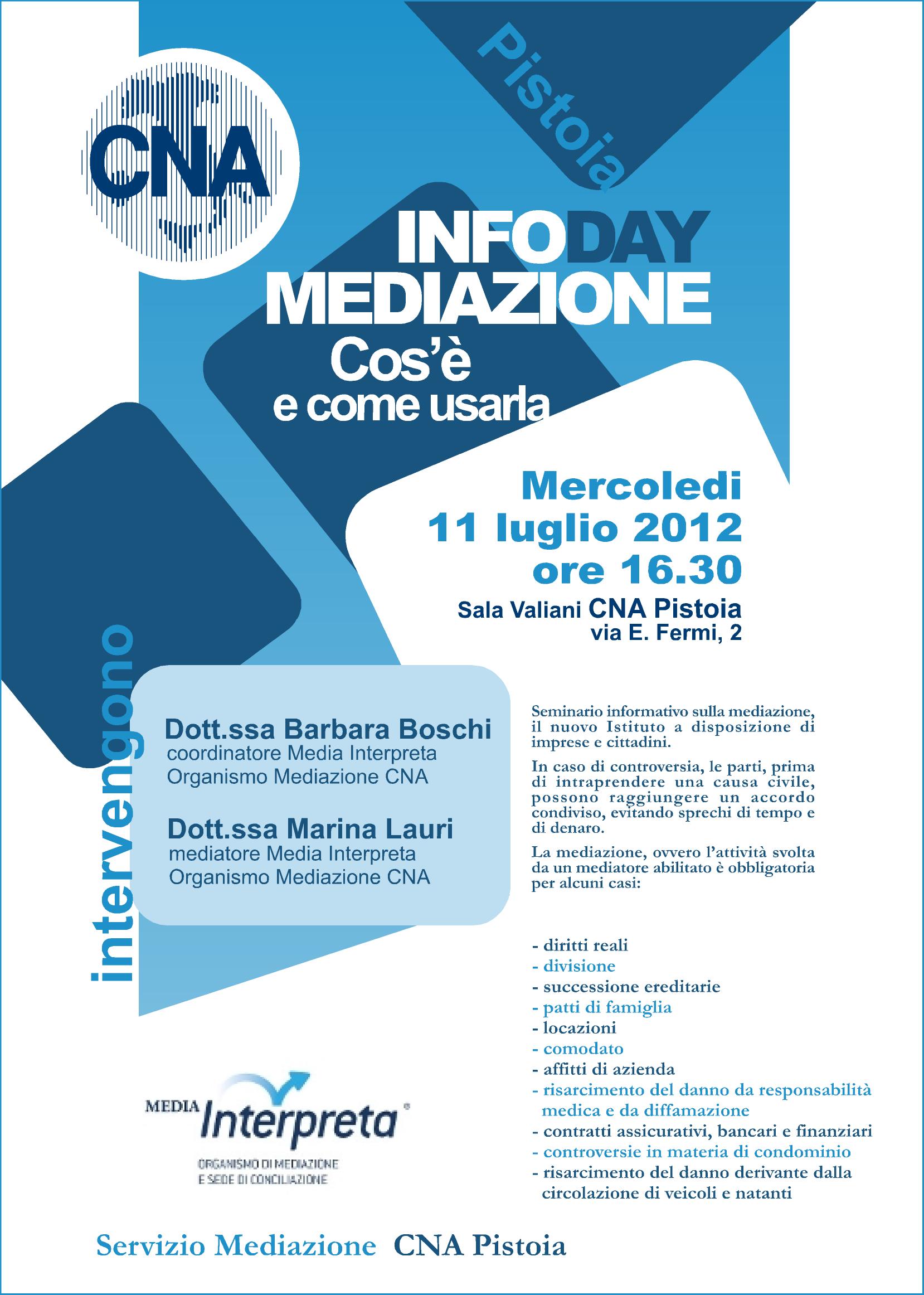 LOCANDINA INFO DAY Mediazione
