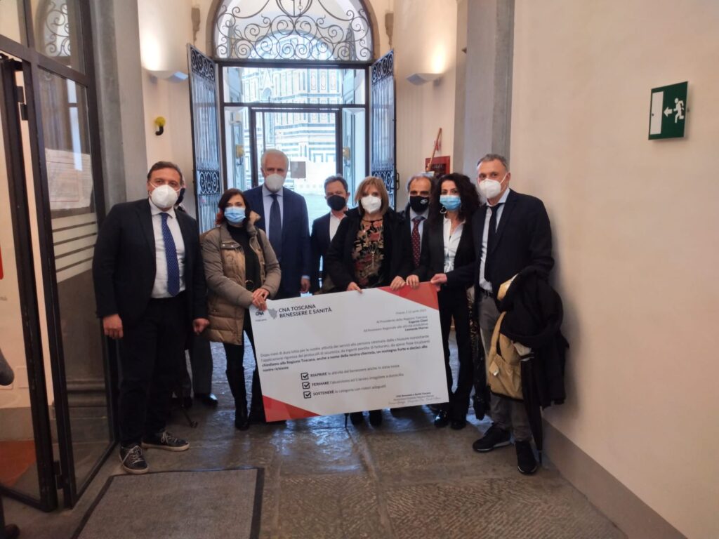 Delegazione CNA Benessere e Sanità da Giani e Marras