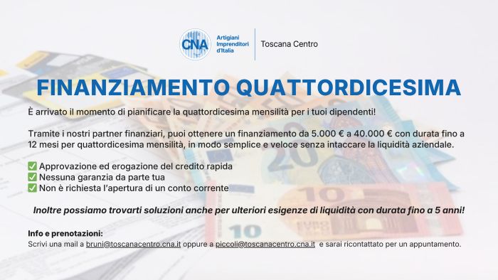 Finanziamento quattordicesima mensilità