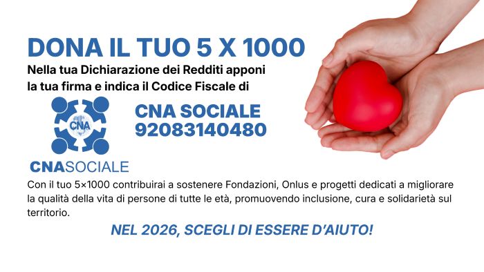 CNA Sociale 5x1000 campagna 2026