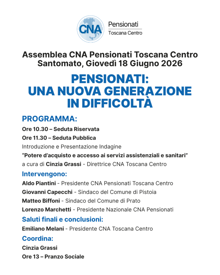 Assemblea Pensionati 2026 Programma