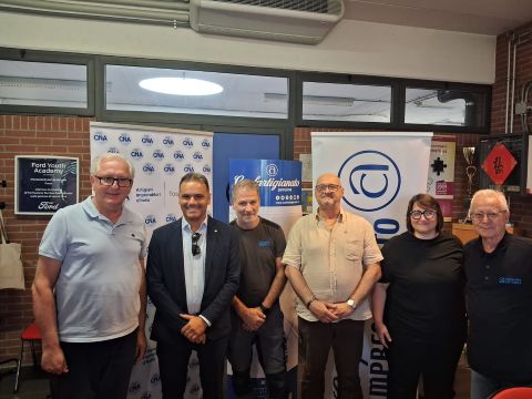 Firma per apertura Museo Elettrico all'istituto Marconi di Prato con Melani Potenza Perna e Squittieri